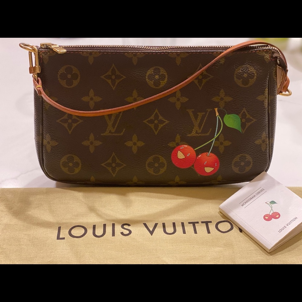 Monogram Cerises Pochette Accessories 💯 Authentic